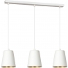 Milagro 66 white&amp;gold pendant lamp with 3 lights Emibig