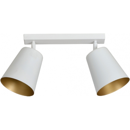Prism 50 white&amp;gold double ceiling spotlight Emibig