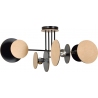 Polish Lampa sufitowa ze sklejki Zita IV 86 czarno-drewniana Emibig - modern&designer lighting