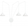 Abramo III white triple pendant lamp with adjustable arms Emibig