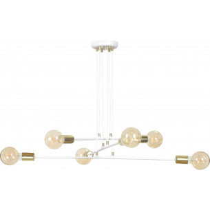 Vesio VI 84 white&amp;gold glamour pendant lamp Emibig