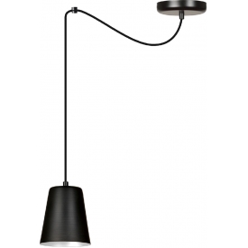 Designerska Lampa wisząca "pająk" Link czarno-biała Emibig do salonu.