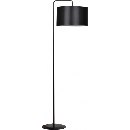Skandynawska Lampa podłogowa z abażurem Trapo 50 czarna Emibig do salonu i sypialni.