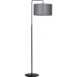 Trapo 50 black&amp;grey floor lamp with shade Emibig