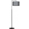 Skandynawska Lampa podłogowa z abażurem Trapo 50 czarno-szara Emibig do salonu i sypialni.