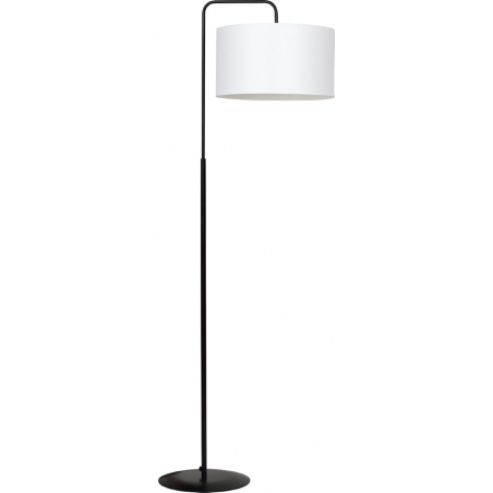 Trapo 50 white&amp;blackfloor lamp with shade Emibig