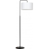 Skandynawska Lampa podłogowa z abażurem Trapo 50 biało-czarna Emibig do salonu i sypialni.