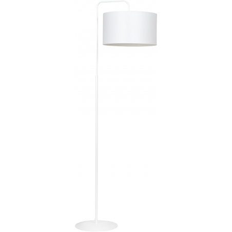 Skandynawska Lampa podłogowa z abażurem Trapo 50 biała Emibig do salonu i sypialni.