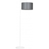 Trapo 50 white&amp;grey floor lamp with shade Emibig