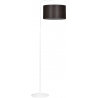 Skandynawska Lampa podłogowa z abażurem Trapo 50 biało-brązowa Emibig do salonu i sypialni.
