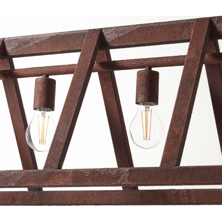 Matrix 95 rust industrial pendant lamp with 4 lights Brilliant