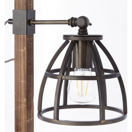 Matrix black steel&amp;wood industrial desk lamp Brilliant