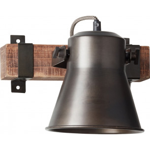 Plow black steel industrial wall lamp Brilliant