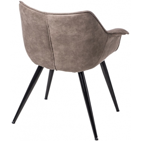 Lord brown suede chair with armrests Intesi