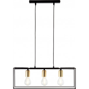 Arica 60 black&amp;brass industrial wire pendant lamp Brilliant