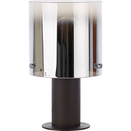 Beth brown&amp;smoke glass glass table lamp Brilliant