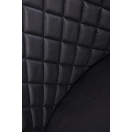 Rox black quilted chair with armrests Intesi