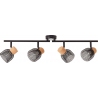 Flaka 76 black matt&amp;cork adjustable mesh ceiling spotlight with 4 lights Brilliant