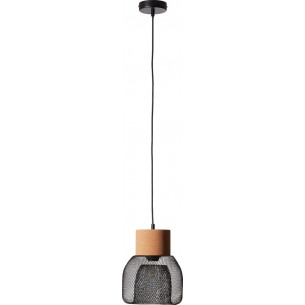 Flaka 22 black matt&amp;cork mesh pendant lamp Brilliant