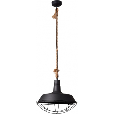 Lampa wisząca industrialna Rope 47 Czarna Brilliant do salonu i jadalni i kuchni.