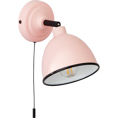 Telio pink rustic wall lamp with switch Brilliant