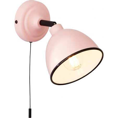 Telio pink rustic wall lamp with switch Brilliant
