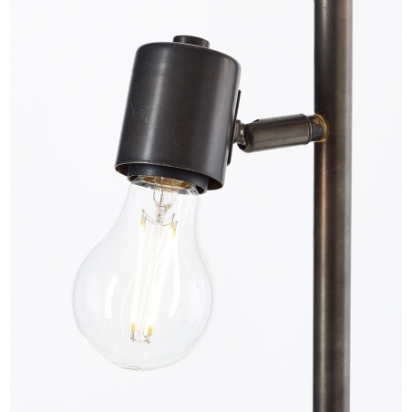Lampa podłogowa industrialna trójnóg Woodhill Antyczny/Czarny Brilliant do salonu i sypialni.