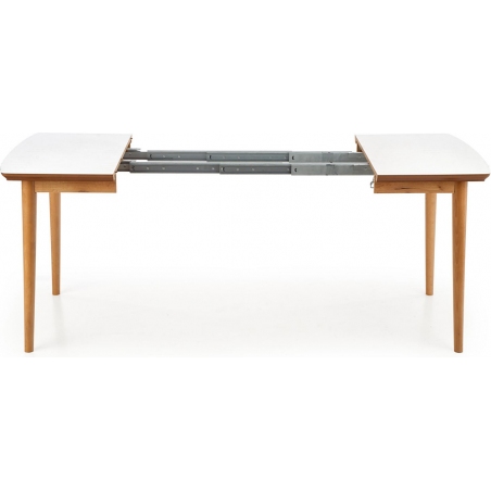 Bradley 140x80 white&amp;lefkas oak scandinavian extending dining table Halmar