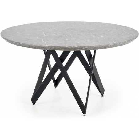 Gustimo 140 marble&amp;black round dining table Halmar