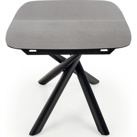 Capello 180x95 dark grey&amp;black extending dining table Halmar