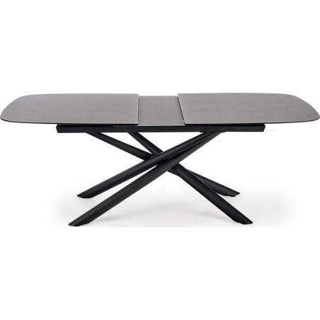 Capello 180x95 dark grey&amp;black extending dining table Halmar
