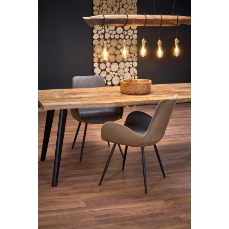 Stylowy Stół industrialny rozkładany Dickson 150x90 Dąb naturalny Halmar do kuchni, jadalni i salonu.