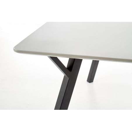 Balrog 140x80 grey&amp;black rectangular dinning table Halmar