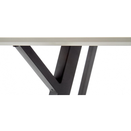 Balrog 140x80 grey&amp;black rectangular dinning table Halmar