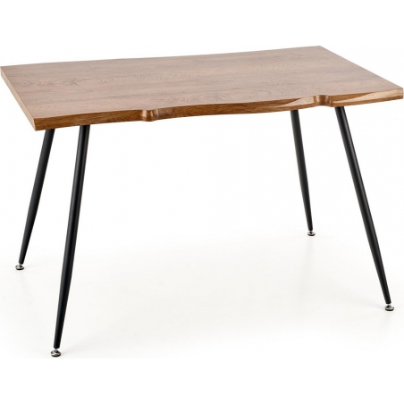 Larson 120x80 oak&amp;black industrial dining table Halmar