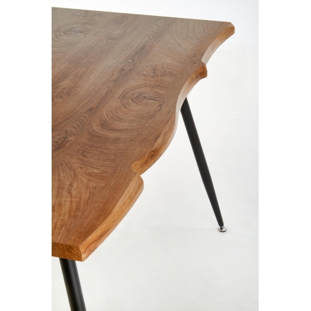 Larson 120x80 oak&amp;black industrial dining table Halmar