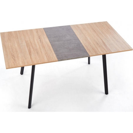 Albon 120x80 sonoma oak&amp;black extending dinning table Halmar