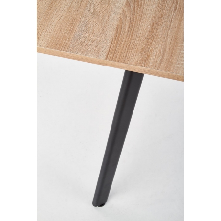 Albon 120x80 sonoma oak&amp;black extending dinning table Halmar