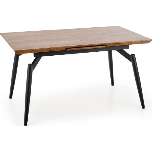 Cambell 140x80 oak&amp;black extending dinning table Halmar
