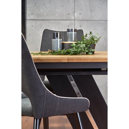 Stylowy Stół industrialny rozkładany Ferguson 160x90 Dąb naturalny Halmar do kuchni, jadalni i salonu.