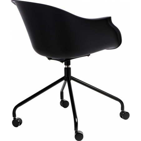 Roundy black swivel chair with wheels Intesi