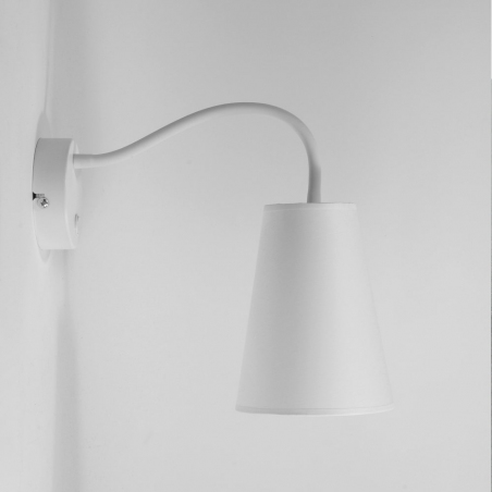 Wire white wall lamp with shade TK  Lighting