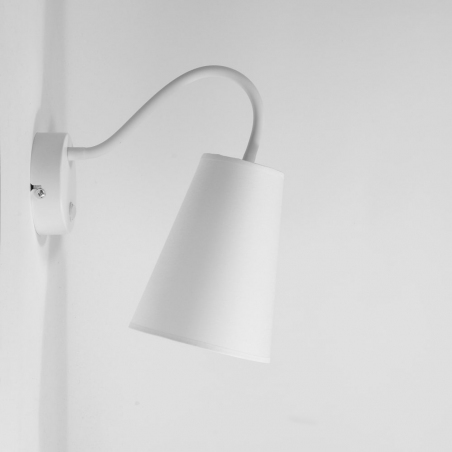 Wire white wall lamp with shade TK  Lighting