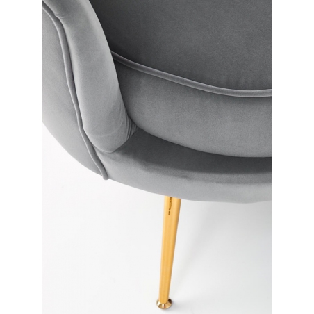 Amorinito Velvet 133 grey shell sofa with gold legs Halmar