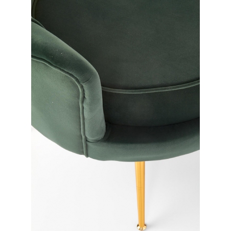 Amorinito dark green velvet shell armchair with gold legs Halmar