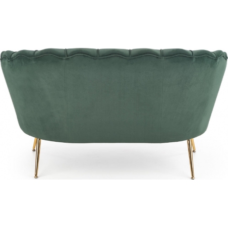 Amorinito Velvet dark green shell sofa with gold legs Halmar