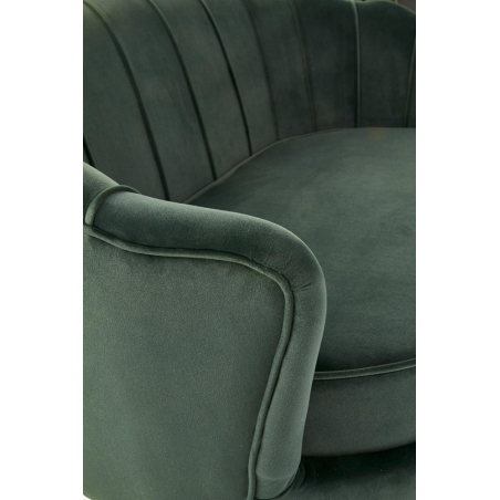 Amorinito Velvet dark green shell sofa with gold legs Halmar
