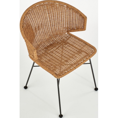 K407 brown boho rattan chair Halmar