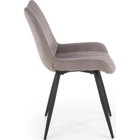 K388 grey velvet chair Halmar