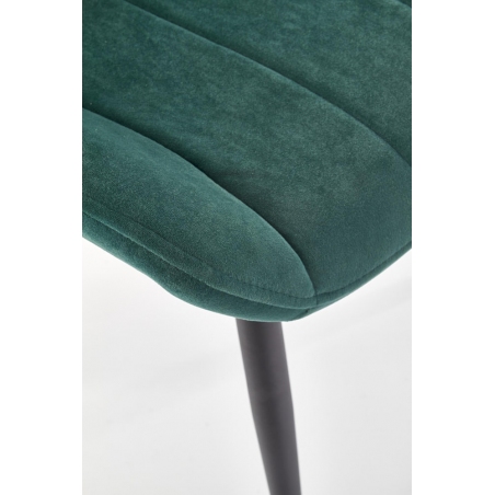 Stylowe Krzesło welurowe K388 Ciemno zielone Halmar do jadalni, salonu i kuchni.